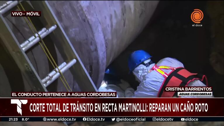 Aguas Cordobesas se refirió al caño roto en Recta Martinolli