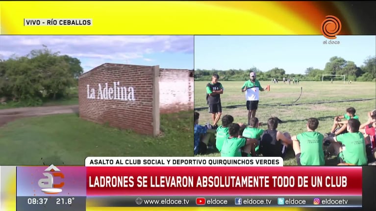 Ladrones robaron absolutamente todo de un club 