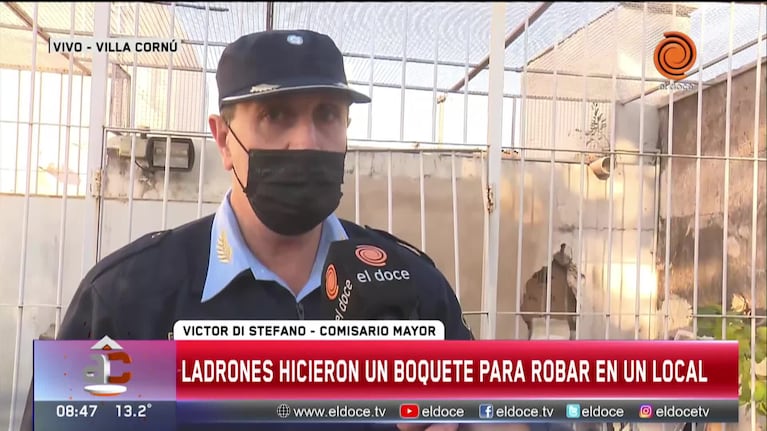 Hicieron un boquete y robaron en una casa de electrodomésticos