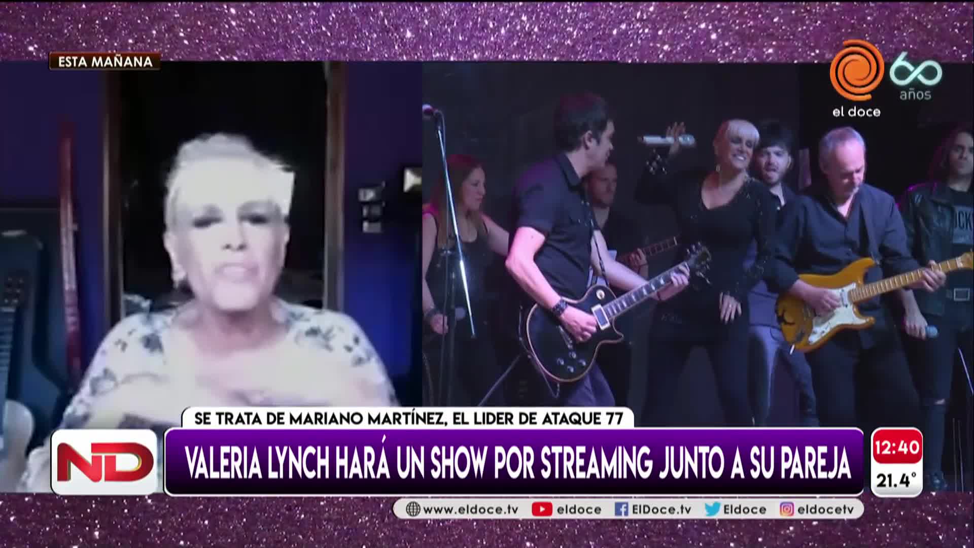 Valeria Lynch hará un show con el líder de Ataque 77, con quien convive por la pandemia