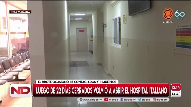 Tras 22 días, el Hospital Italiano reabre sus puertas