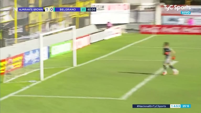 El gol de Almirante Brown: pierde Belgrano