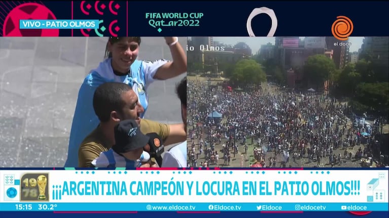 ¡Así se festejó la Copa del Mundo en el Olmos!