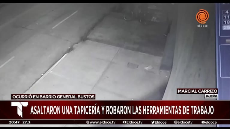 Asaltaron una tapicería de General Bustos: "Esto es muy duro"