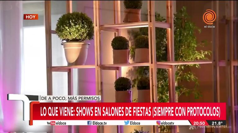 Salones de fiesta: podrán incluir shows en vivo y sube capacidad