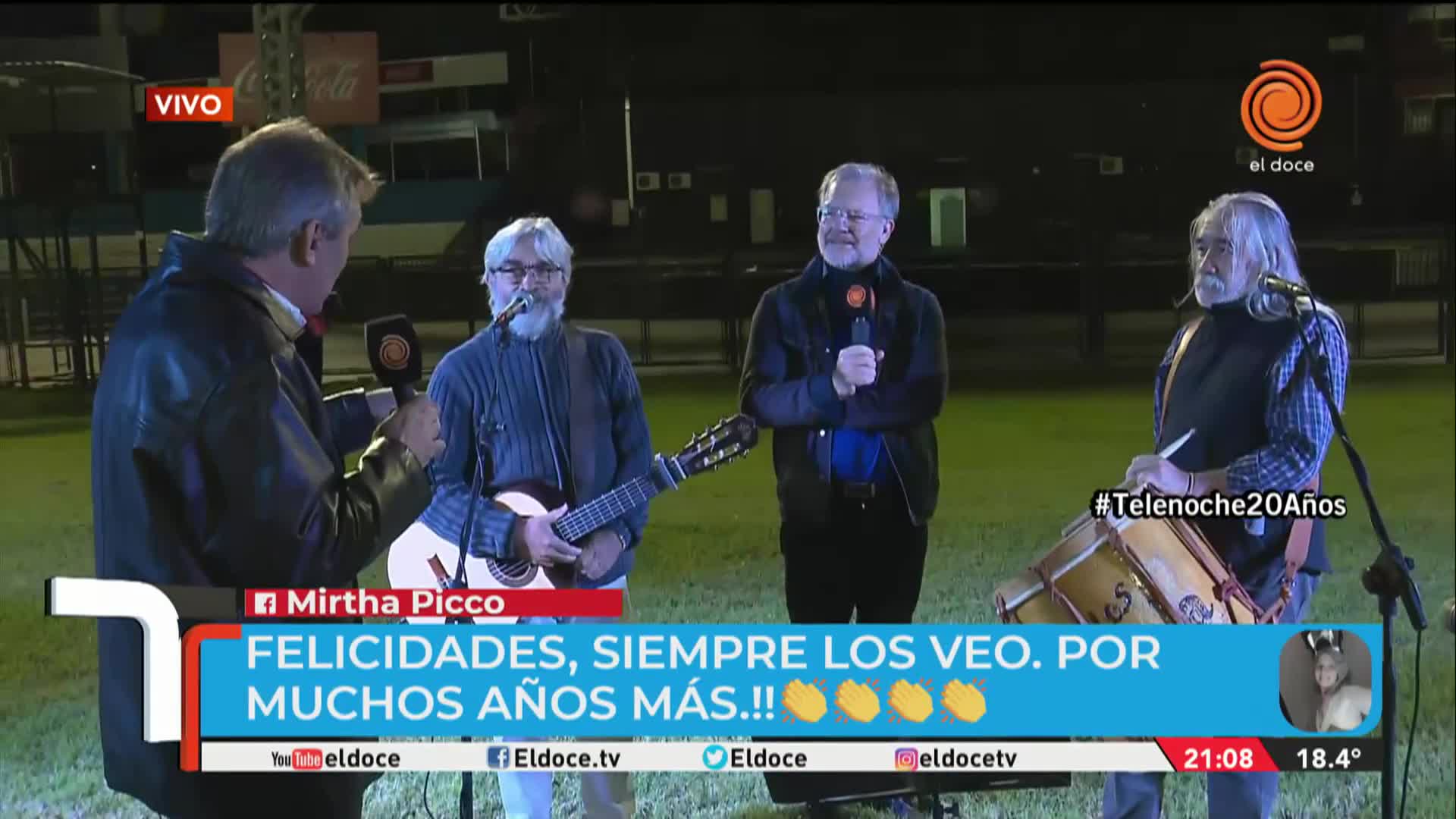 El Dúo Coplanacu cantó en Jesús María en el aniversario de Telenoche