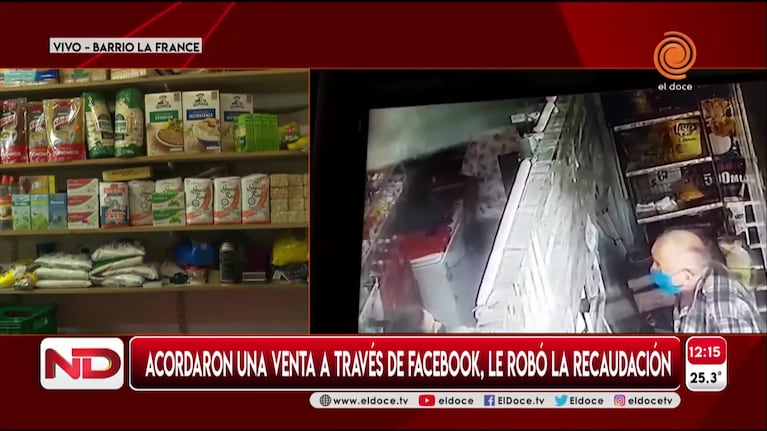 Acordaron una venta por Facebook, fue al kiosco y le robó la recaudación