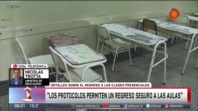 Trotta explicó el panorama del regreso a clases