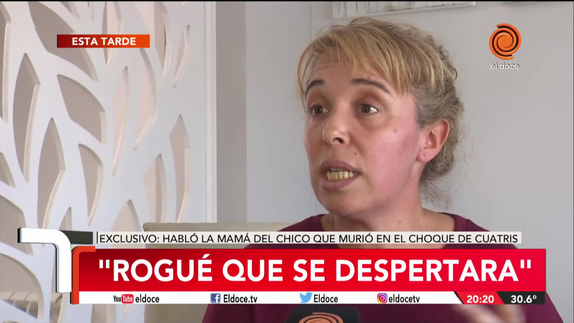 El dolor de una mamá: "Rogué que se despertara"