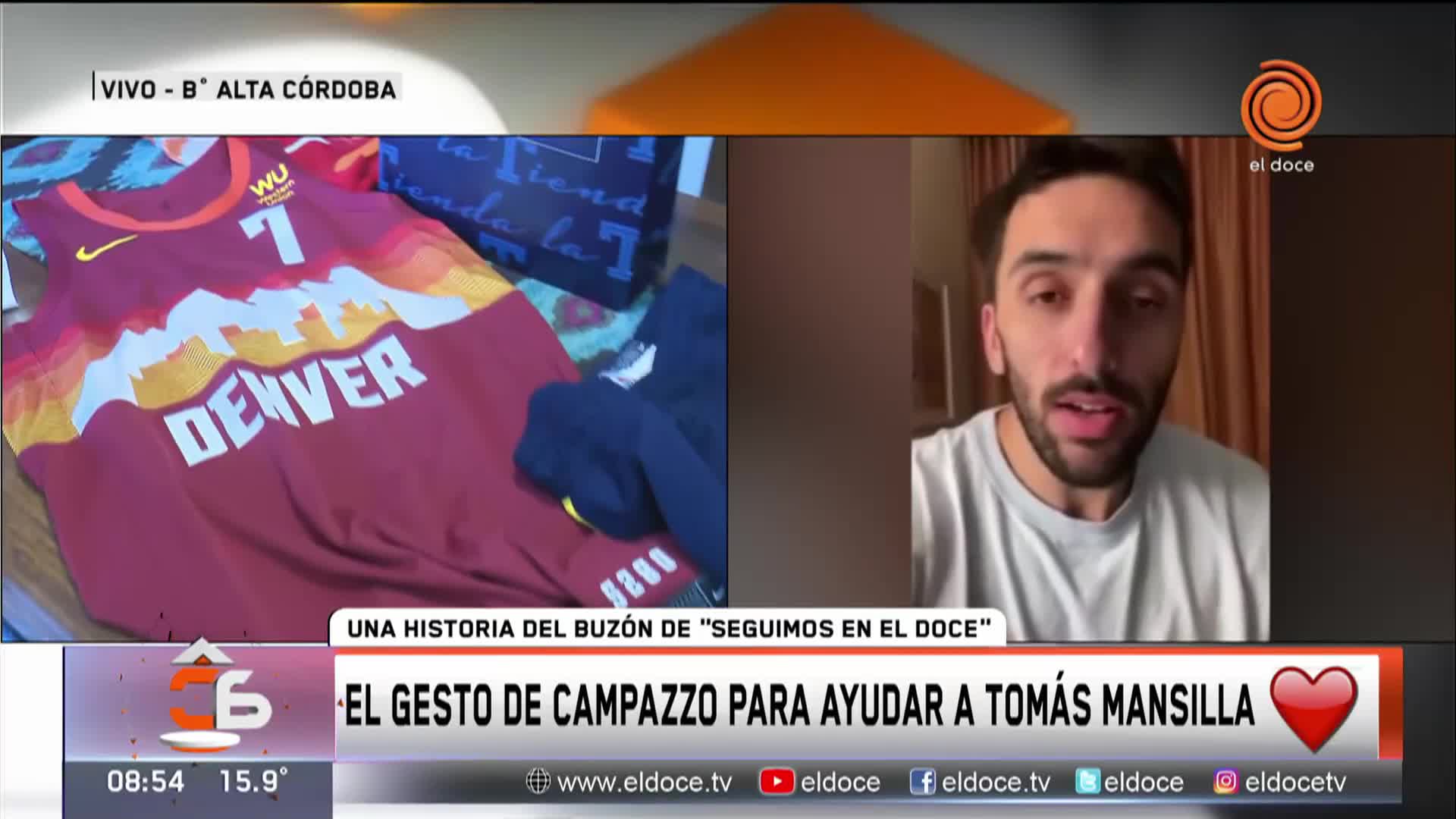 Campazzo ayudó a un niño con huesos de cristal