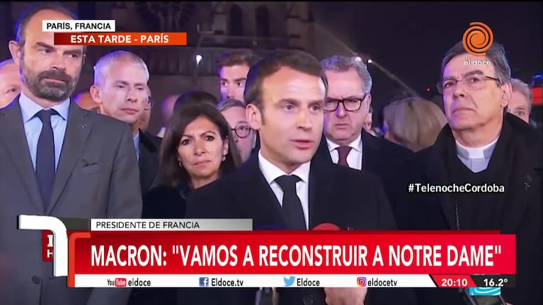 Macron: "Vamos a reconstruir la catedral de Notre Dame"