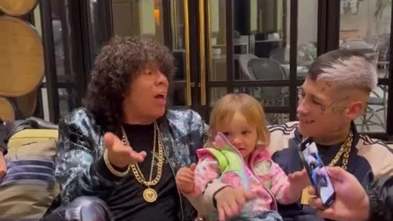 El divertido encuentro de La Mona con la hija de L-Gante