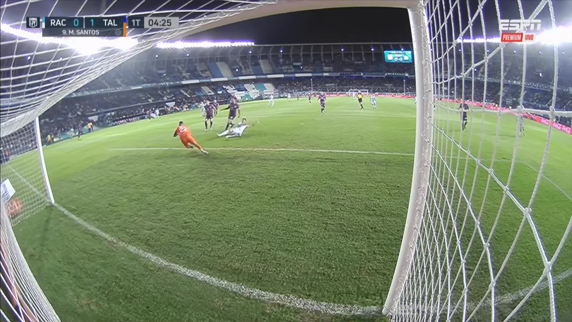 Gol de Santos para el 1-0 de Talleres a Racing