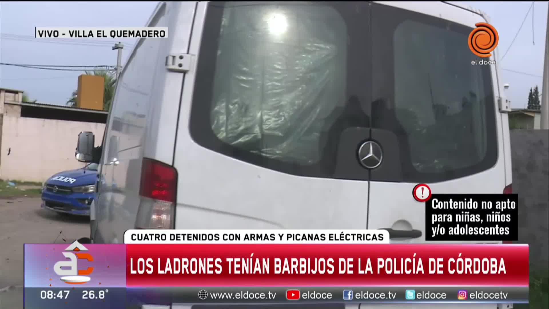 Intento de robo, tiroteo y detención en barrio Ayacucho