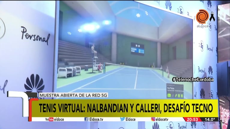 Nalbandian y Calleri jugaron al tenis en realidad virtual con 5G