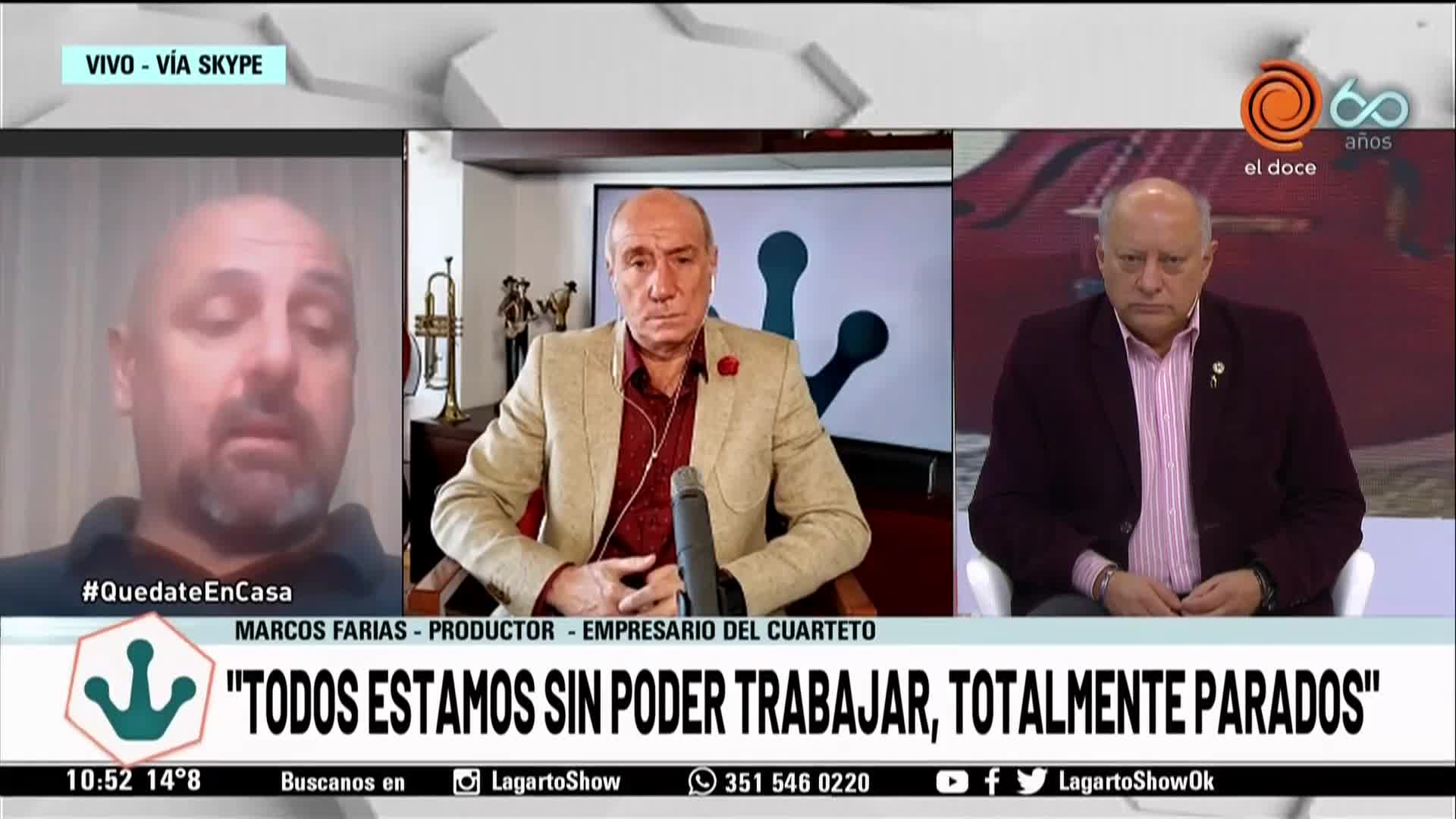 Marcos Farías y la dura situación del cuarteto en la pandemia