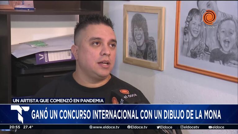 El dibujante cordobés que es viral y ya sorprendió en distintos países del mundo