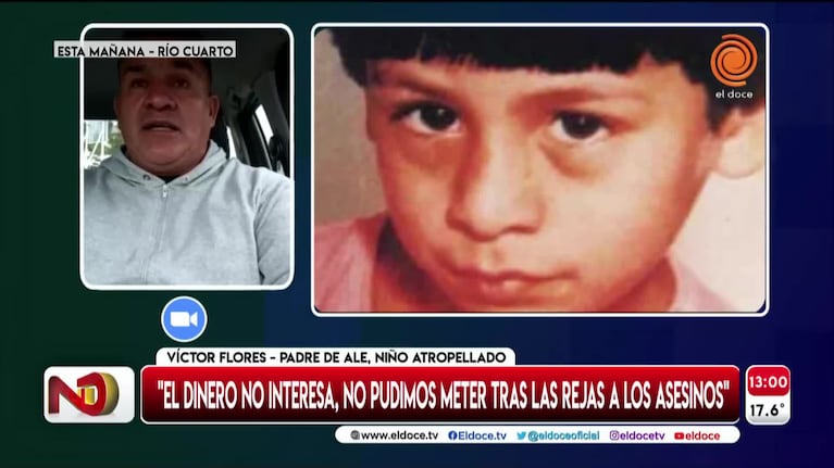 El dolor del papá de Ale Flores, a 22 años del crimen de su hijo