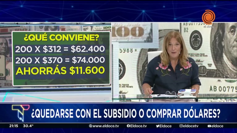 Dólares como alternativa a los subsidios a la luz y el gas