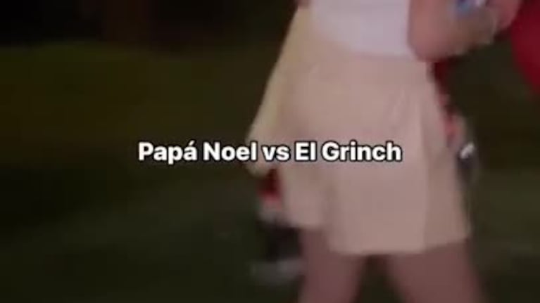 El tackle del Grinch a Papá Noel en Mendiolaza