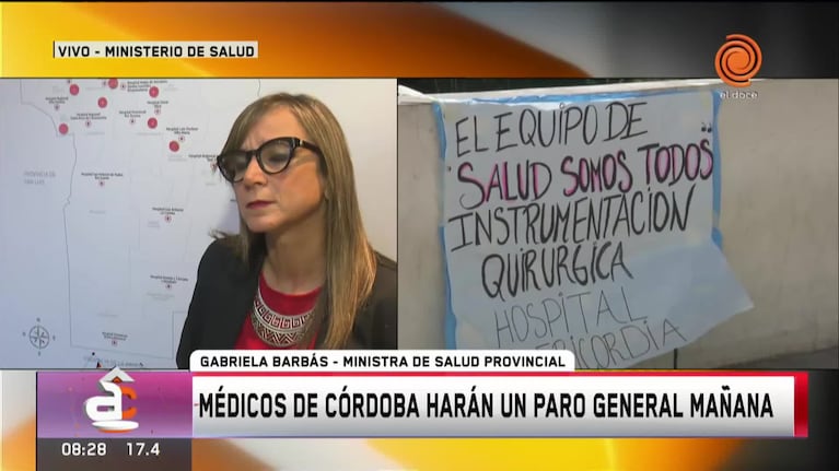 La ministra Barbás habló por el conflicto laboral en hospitales de Córdoba