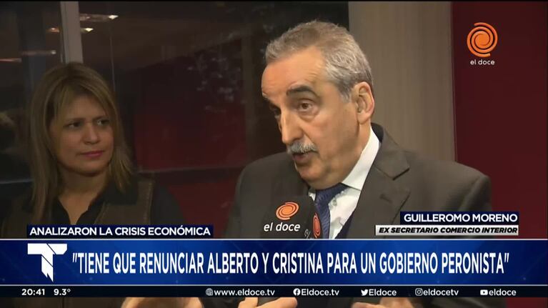 Guillermo Moreno opinó sobre la reunión entre CFK y Melconian: "Es un atrevido"