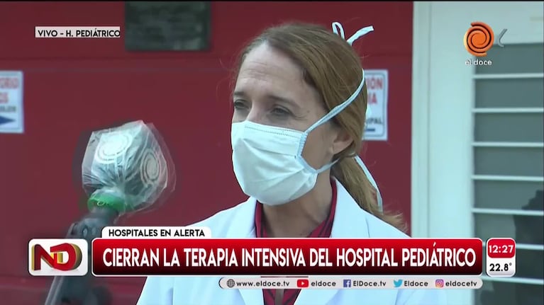 Cerraron la terapia intensiva del Hospital Pediátrico