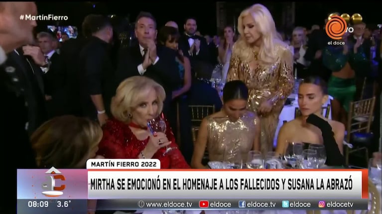 La emoción de Mirtha Legrand