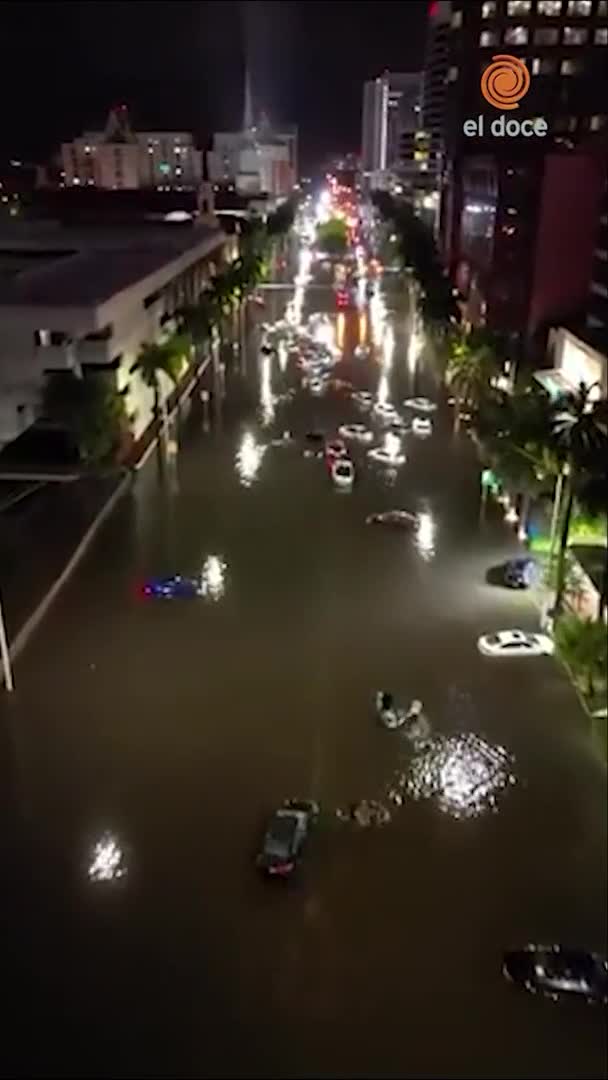 Las calles de Florida, inundadas tras las lluvias