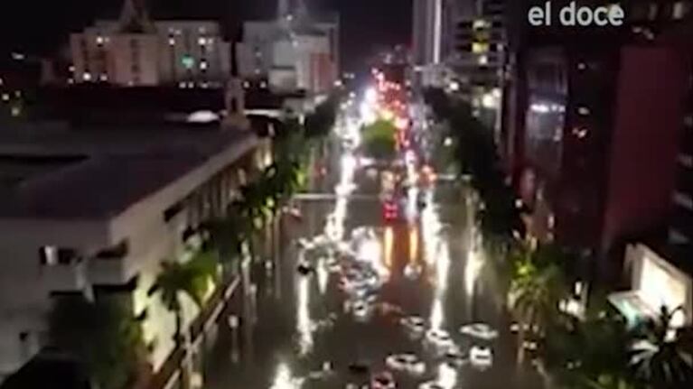 Las calles de Florida, inundadas tras las lluvias
