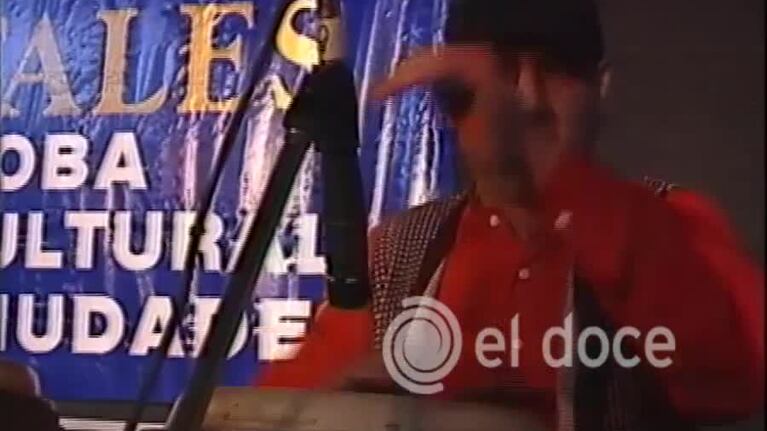 Ariel Ferrari en el Día del Vecino (Archivo 1999)