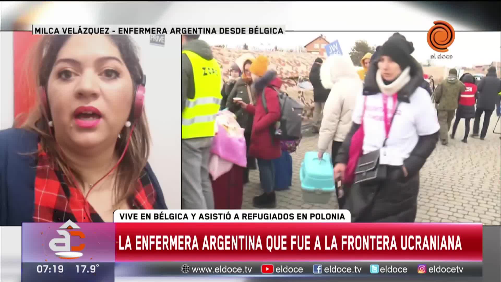 Una enfermera argentina viajó a la frontera ucraniana para ayudar 