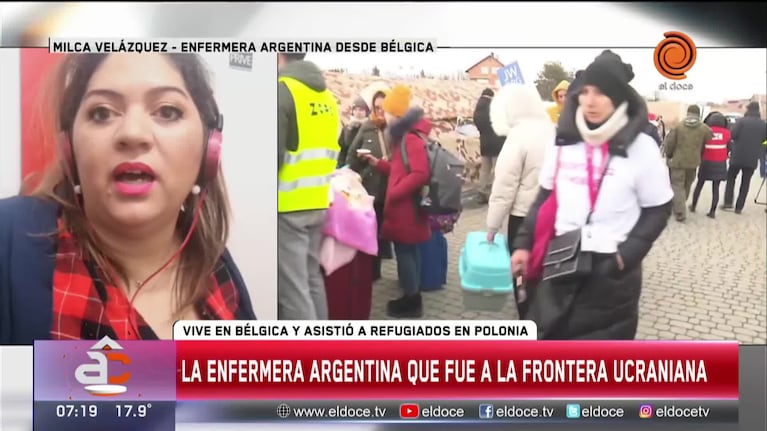 Una enfermera argentina viajó a la frontera ucraniana para ayudar 