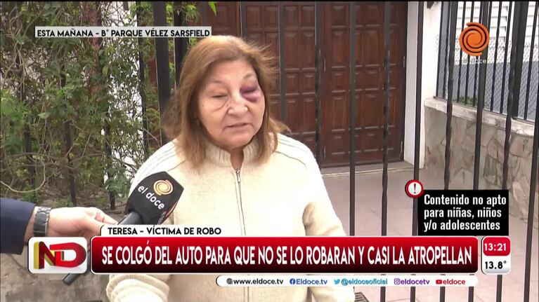 El dramático relato de una jubilada a la que le robaron el auto