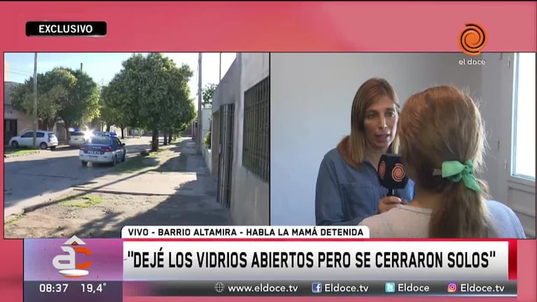 Habló la mamá del niño abandonado en el auto