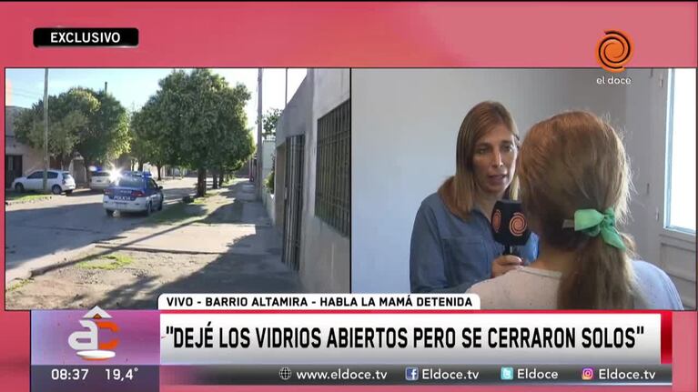 Habló la mamá del niño abandonado en el auto