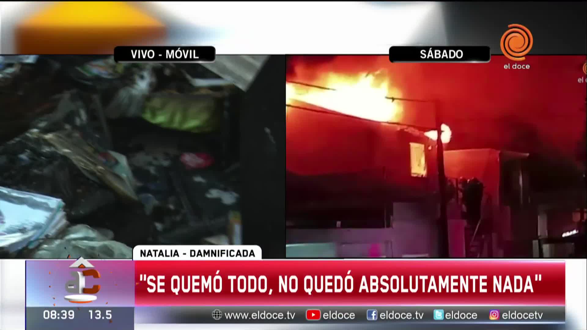 Por una falla eléctrica, se incendió la casa que alquilaba