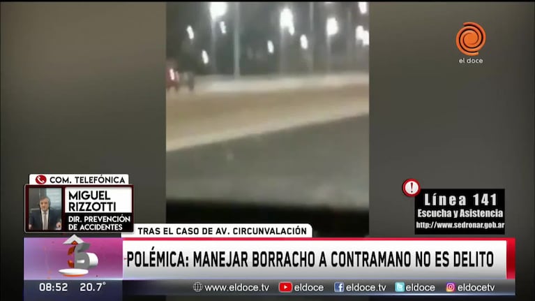 La Provincia denunció al conductor que manejaba en contramano