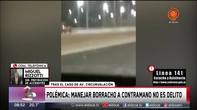 La Provincia denunció al conductor que manejaba en contramano