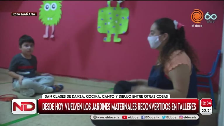 Los jardines maternales se reconvirtieron en talleres en Córdoba