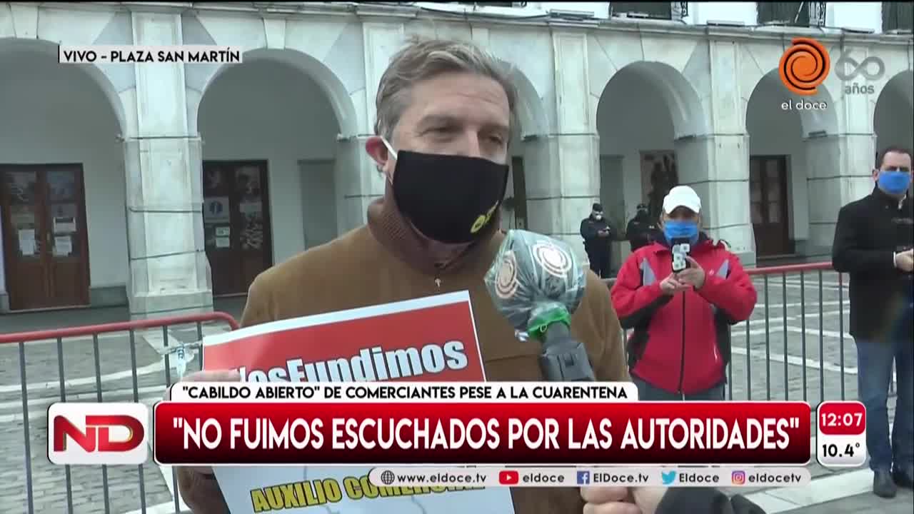 "Cabildo abierto" de comerciantes para reclamar que los dejen trabajar