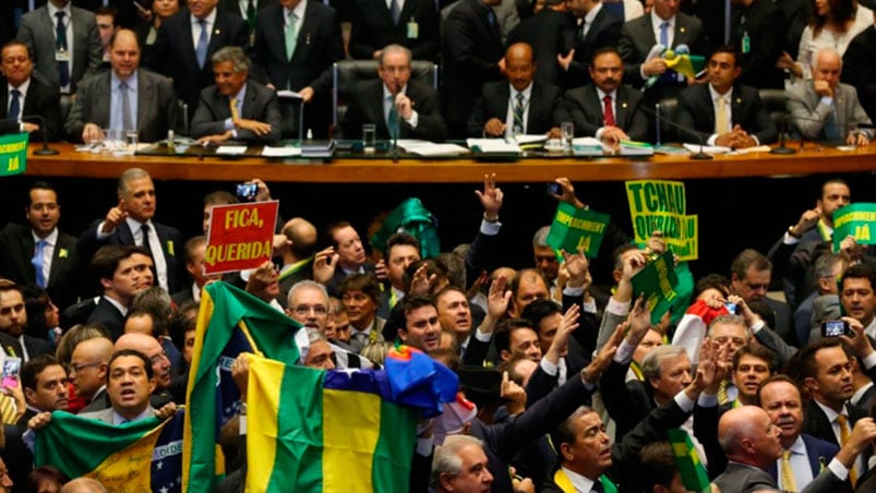 Hubo festejo opositor en la Cámara de Diputados de Brasil.