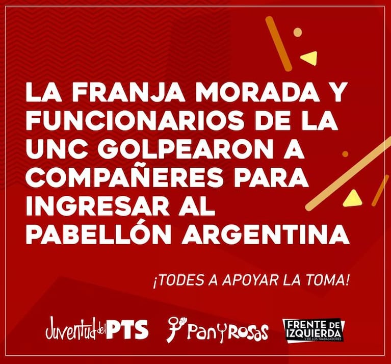 Hubo incidentes frente al Pabellón Argentina por la toma