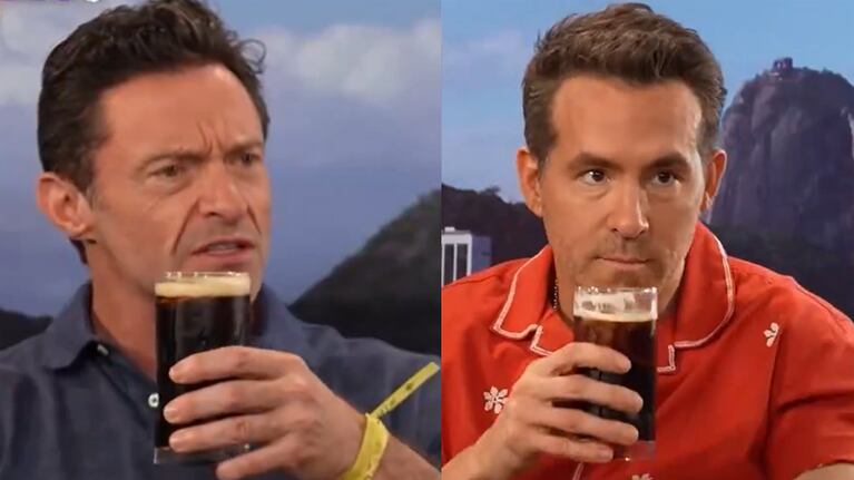 Hugh Jackman y Ryan Reynolds probaron el fernet.