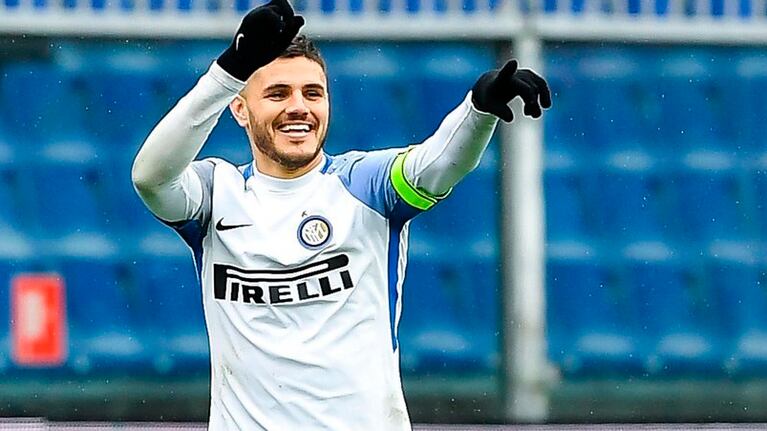 Icardi festejó por cuatro ante el Sampdoria. Foto: EFE