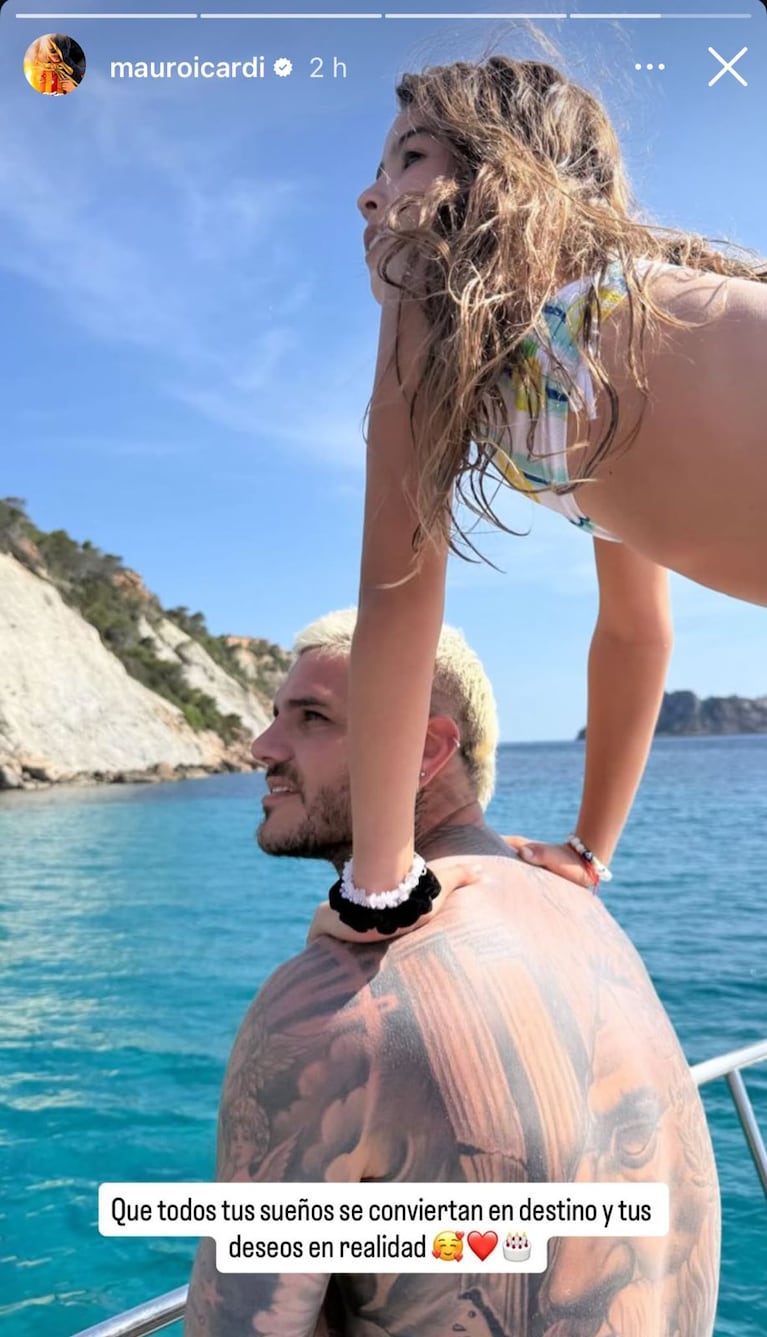 Icardi saludó a Rufina Cabré por su cumple.