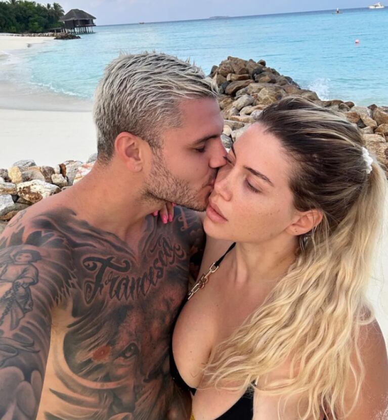 Icardi subió una foto con Wanda y se volvió viral: "La cara de harta es genial"