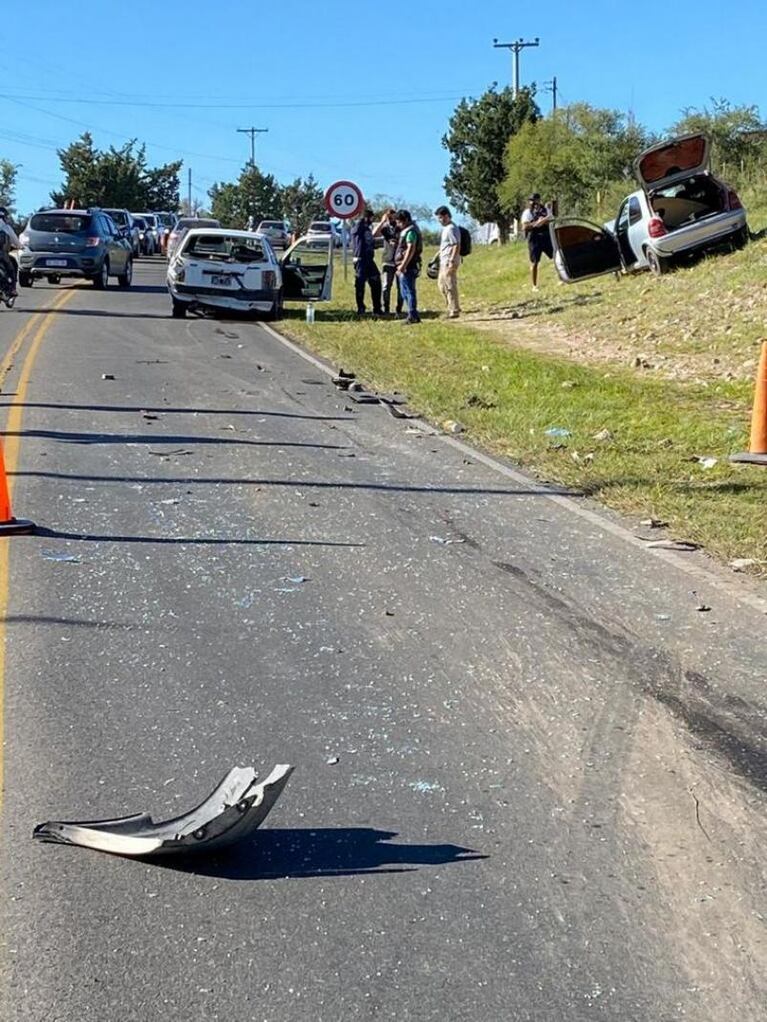 Impactante choque frontal en Nono: no hubo muertos de milagro