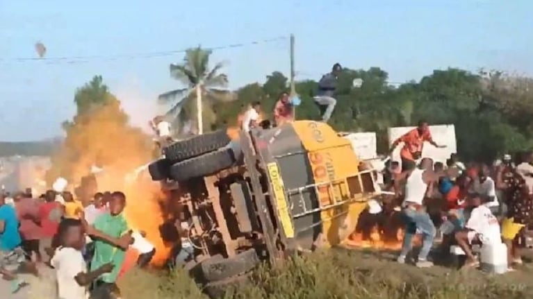Impactante explosión en Liberia.