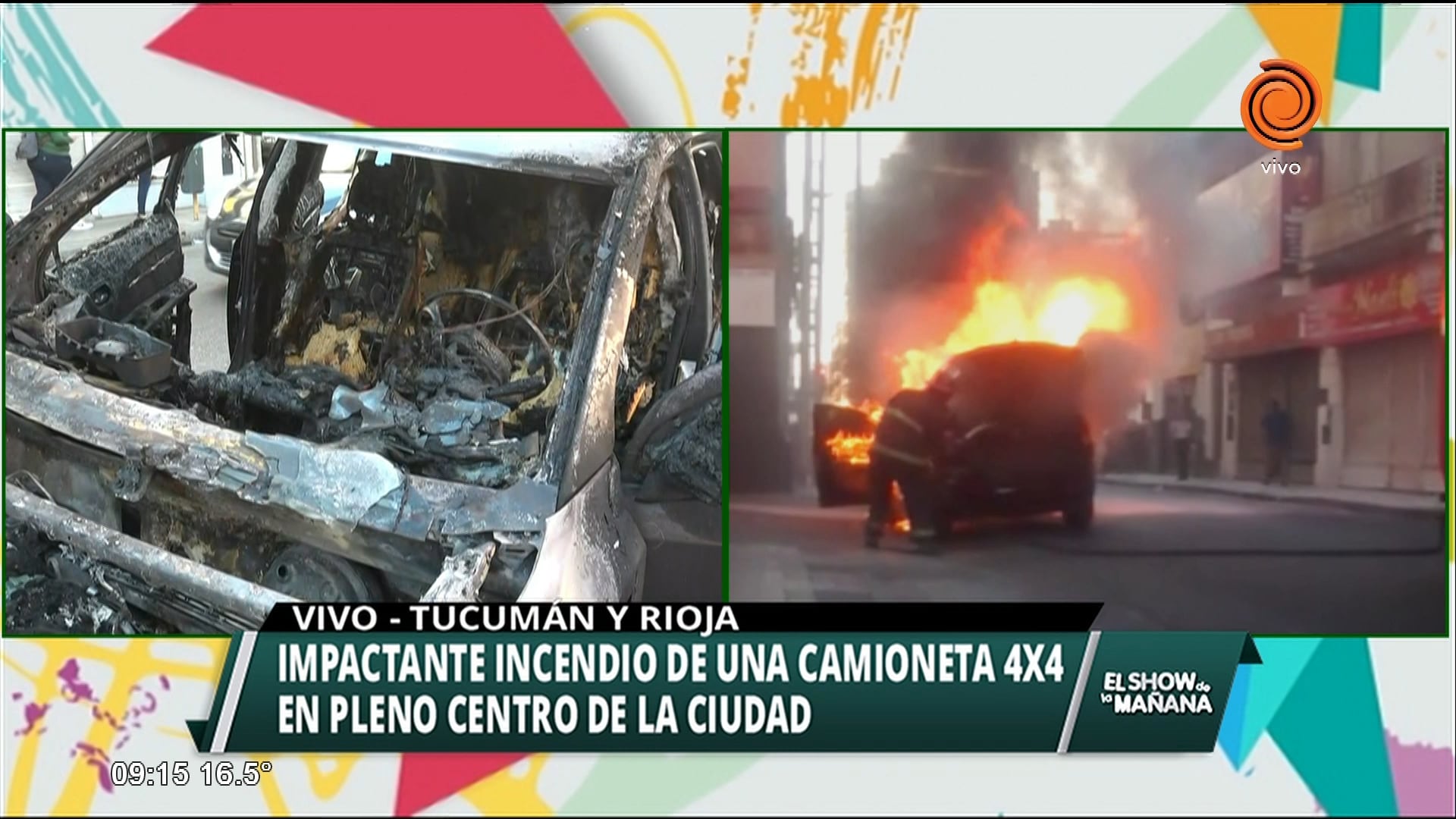 Impactante incendio de una camioneta